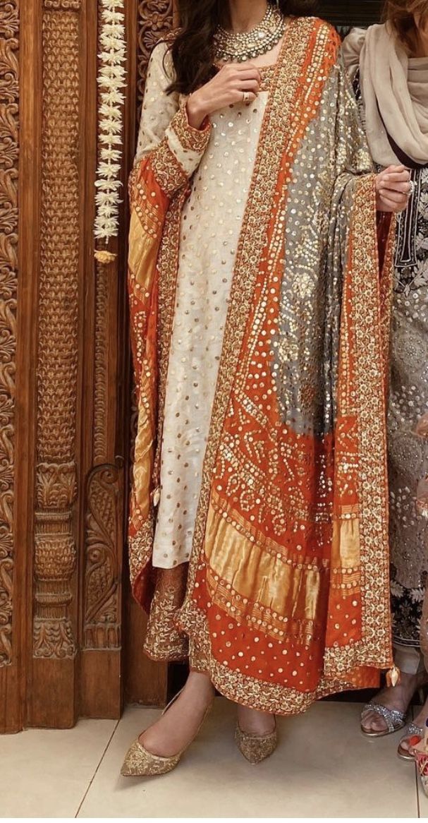 Multicolor Kamdani + Gotapati work(Unstitched)